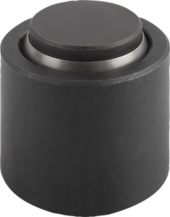 Pendelauflagen mit O-Ring und auswechselbaren Einsätzen, Form C, Stahleinsatz abgeflacht, plan