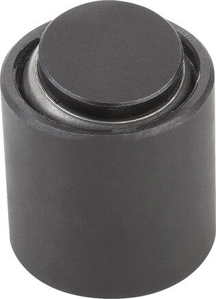 Pendelauflagen mit O-Ring und auswechselbaren Einsätzen, Form C, Stahleinsatz abgeflacht, plan