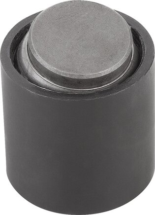 Pendelauflagen mit O-Ring und auswechselbaren Einsätzen, Form E, Edelstahleinsatz abgeflacht, plan