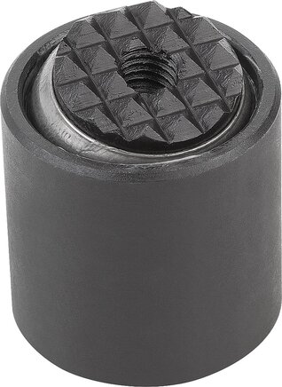 Pendelauflagen mit O-Ring und auswechselbaren Einsätzen, Form F, Gripper abgeflacht, mit Riffelung