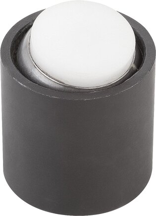 Pendelauflagen mit O-Ring und auswechselbaren Einsätzen, Form K, POM-Einsatz abgeflacht, plan