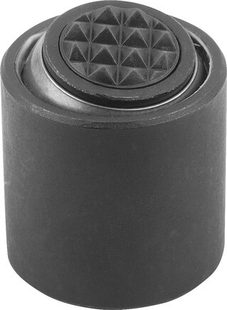 Pendelauflagen mit O-Ring und auswechselbaren Einsätzen, Form M, Gripper abgeflacht, mit Riffelung aus Hartmetall
