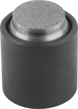 Pendelauflagen mit O-Ring und auswechselbaren Einsätzen, Form O, Edelstahleinsatz mit Diamant-Oberfläche