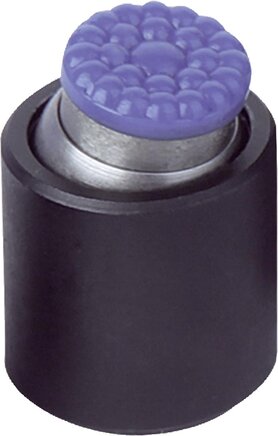 Pendelauflagen mit O-Ring und auswechselbaren Einsätzen, Form P, Edelstahleinsatz mit Polyurethan-Oberfläche