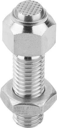 Pendelauflagen verstellbar, Form F, Kugel abgeflacht, mit Riffelung