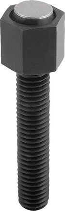 Pendelauflagen verstellbar, mit O-Ring, Form C, Stahlkugel abgeflacht, plan