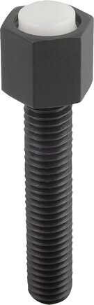 Pendelauflagen verstellbar, mit O-Ring, Form K, POM-Kugel abgeflacht, plan