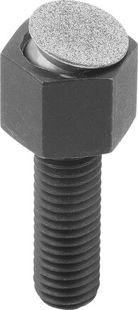 Pendelauflagen verstellbar, mit O-Ring Form O, Edelstahlkugel mit Diamant-Oberfläche