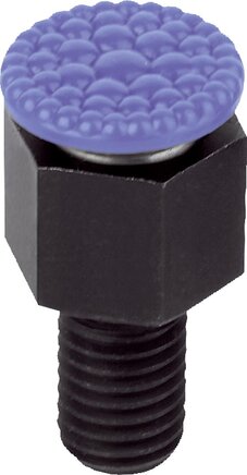 Pendelauflagen verstellbar, mit O-Ring Form P, Edelstahlkugel mit Polyurethan-Oberfläche