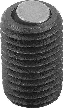 Pendelauflagen verstellbar, mit O-Ring und Innensechskant Form C, Stahlkugel abgeflacht, plan