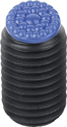 Pendelauflagen verstellbar, mit O-Ring und Innensechskant Form P, Edelstahlkugel mit Polyurethan-Oberfläche