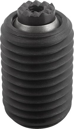 Pendelauflagen verstellbar, mit O-Ring, auswechselbaren Einsätzen und Innensechskant Form F, Gripper abgeflacht, mit Riffelung