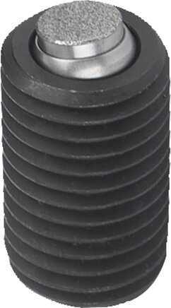 Pendelauflagen verstellbar, mit O-Ring, auswechselbaren Einsätzen und Innensechskant, Form O, Edelstahleinsatz mit Diamant-Oberfläche