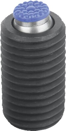 Pendelauflagen verstellbar, mit O-Ring, auswechselbaren Einsätzen und Innensechskant, Form P, Edelstahleinsatz mit Polyurethan-Oberfläche