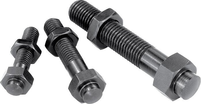 Verstellbare Auflagebolzen mit Gegenmutter