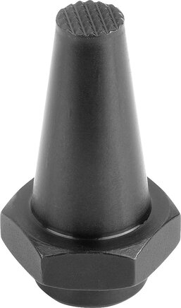 Auflagebolzen mit Positionierzapfen, Form C Riffelfläche