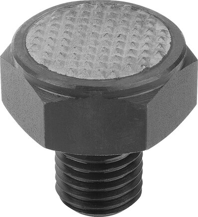 Positionsfüße mit Außengewinde und Riffelfläche Hartmetall, Form K