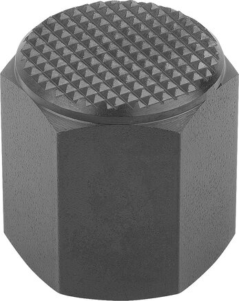 Positionsfüße mit Innengewinde und Riffelfläche, Form F