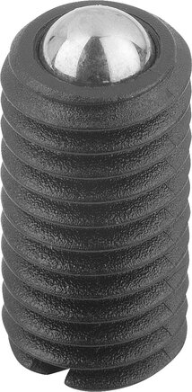 Federnde Druckstücke mit Schlitz und Kugel aus Edelstahl