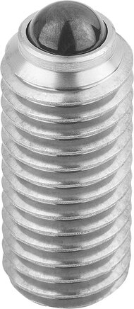 Federnde Druckstücke mit Innensechskant und Keramikkugel, Edelstahl