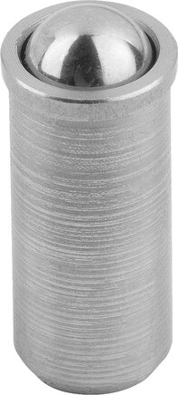 Federnde Druckstücke glatte Ausführung, verlängert, Edelstahl