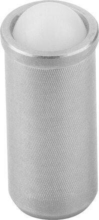 Federnde Druckstücke glatte Ausführung, verlängert, Edelstahl