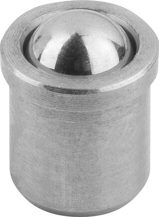 Federnde Druckstücke glatte Ausführung, Edelstahl