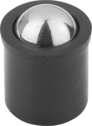 Federnde Druckstücke glatte Ausführung, Kunststoff