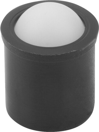 Federnde Druckstücke glatte Ausführung, Kunststoff