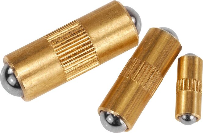 Federnde Druckstücke glatte Ausführung, doppelseitig