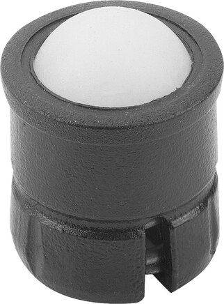 Federnde Druckstücke glatte Ausführung, selbstklemmend, Kunststoff