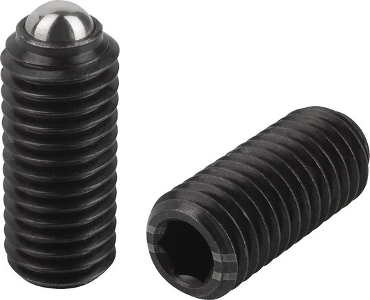 Federnde Druckstücke mit Innensechskant und Kugel, verstärkte Federkraft