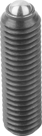 Federnde Druckstücke mit Innensechskant und Kugel, lange Ausführung, Standard Federkraft