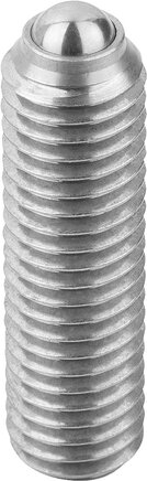 Federnde Druckstücke mit Innensechskant und Kugel, lange Ausführung, Standard Federkraft