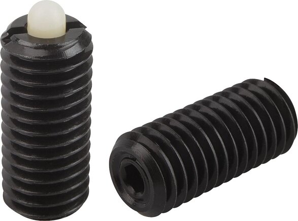 Federnde Druckstücke mit Innensechskant und Druckstift, Standard Federkraft