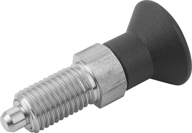 Arretierbolzen Stahl oder Edelstahl, Form A, ohne Rastnut, ohne Kontermutter