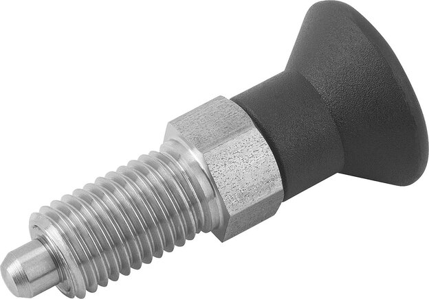 Arretierbolzen Stahl oder Edelstahl, Form A, ohne Rastnut, ohne Kontermutter