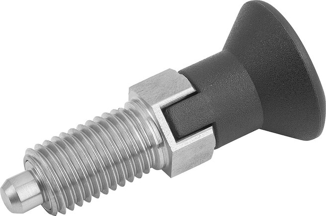 Arretierbolzen Stahl oder Edelstahl, Form C, mit Rastnut, ohne Kontermutter