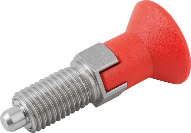 Arretierbolzen Stahl oder Edelstahl, Form C, mit Rastnut, ohne Kontermutter