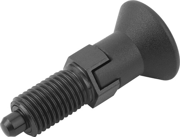 Arretierbolzen Stahl oder Edelstahl, Form C, mit Rastnut, ohne Kontermutter