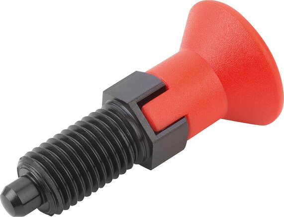 Arretierbolzen Stahl oder Edelstahl, Form C, mit Rastnut, ohne Kontermutter