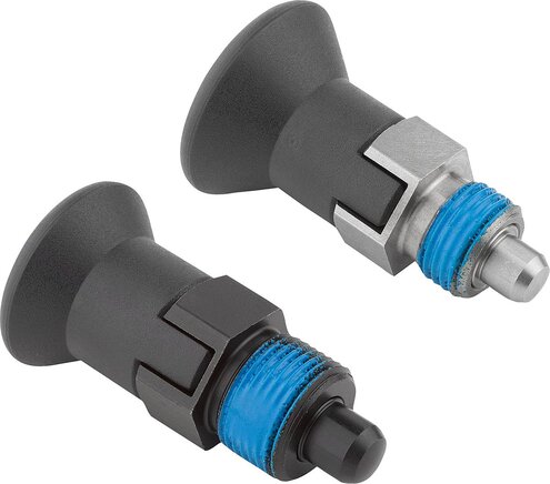 Arretierbolzen kurze Ausführung, mit Gewindesicherung, Form CP