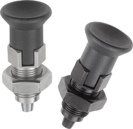 Premium - Arretierbolzen mit konischem Arretierstift, Form D