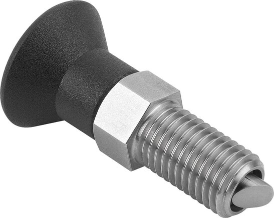 Arretierbolzen mit Verdrehsicherung und Anlaufschräge, Form A