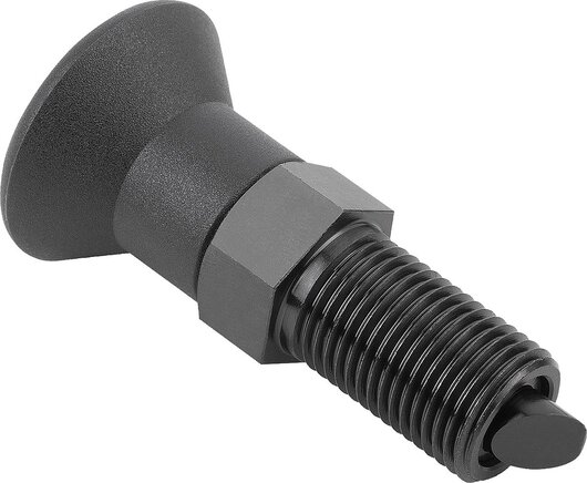 Arretierbolzen mit Verdrehsicherung und Anlaufschräge, Form A