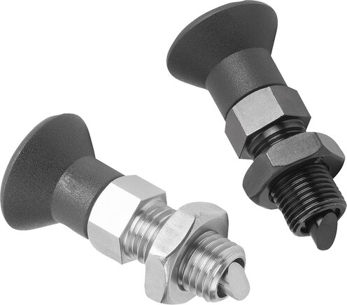 Arretierbolzen mit Verdrehsicherung und Anlaufschräge, Form B