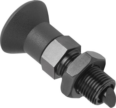 Arretierbolzen mit Verdrehsicherung und Anlaufschräge, Form B