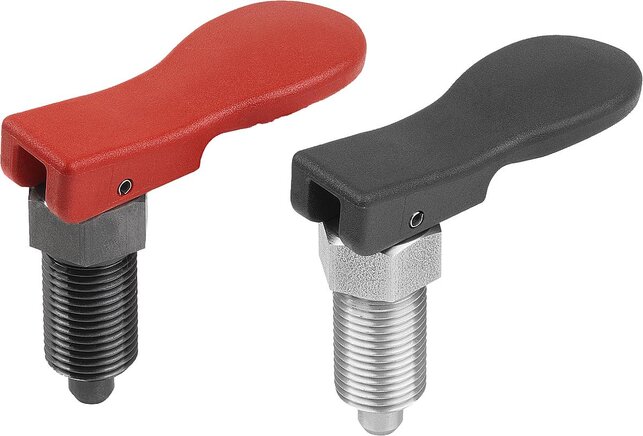 Arretierbolzen Stahl oder Edelstahl mit Exzenterhebel, Form A