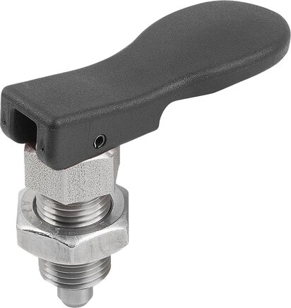 Arretierbolzen Stahl oder Edelstahl mit Exzenterhebel, Form B