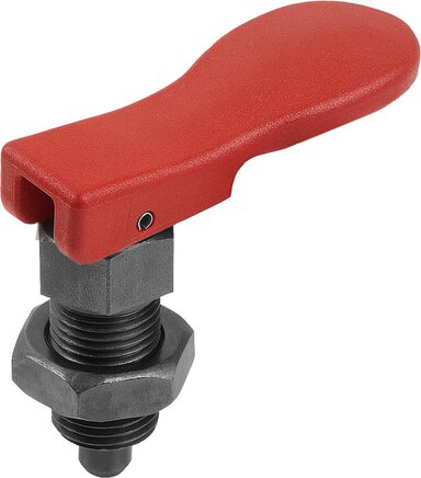 Arretierbolzen Stahl oder Edelstahl mit Exzenterhebel, Form B